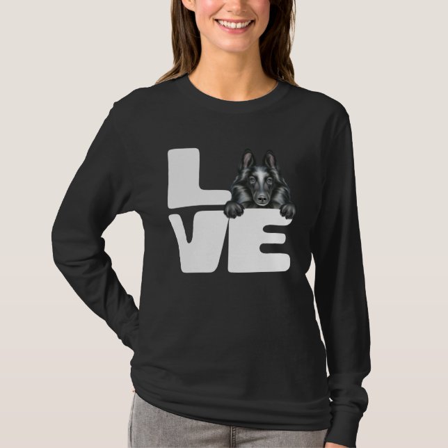 I Love My Belgian Sheepdog Dog T-Shirt (Front)
