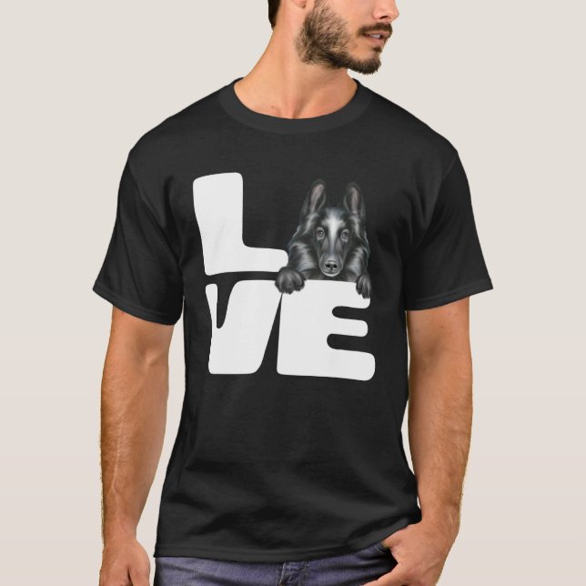 I Love My Belgian Sheepdog Dog T-Shirt (Front)