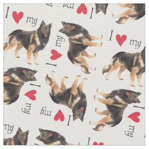 I Love my Belgian Tervuren Fabric