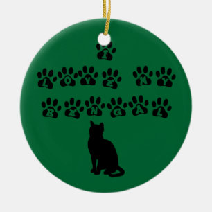 I Love My Bengal--Black Text Ceramic Tree Decoration