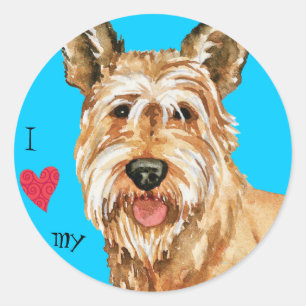 I Love my Berger Picard Classic Round Sticker