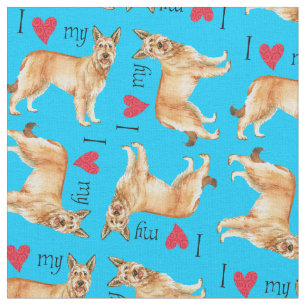 I Love my Berger Picard Fabric