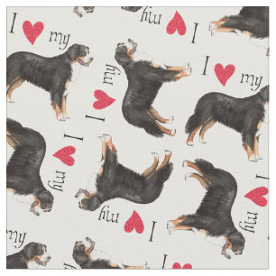 I Love my Berner Fabric