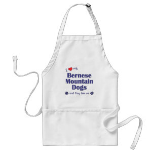 I Love My Bernese Mountain Dogs (Multiple Dogs) Standard Apron