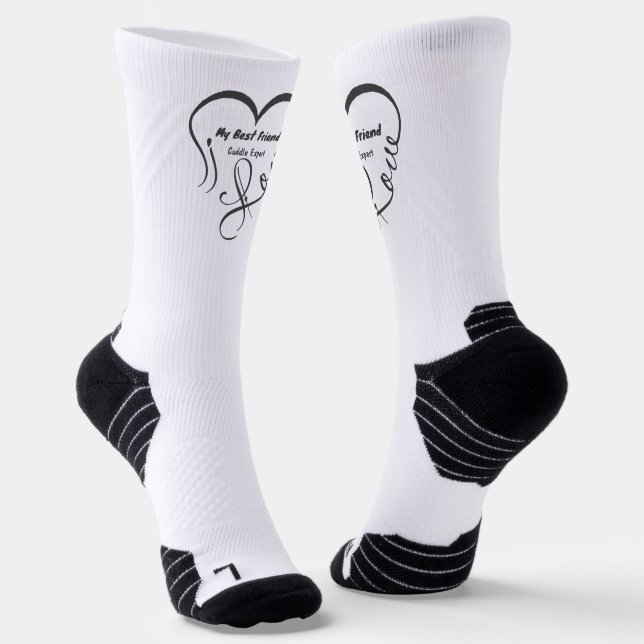 I Love My Best Friend • Cuddle Expert Socks (Angled)