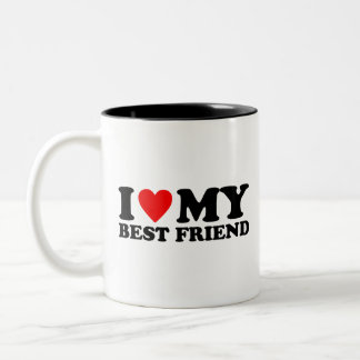 I Love My Best Friend - I Heart My Best Friend  Two-Tone Coffee Mug