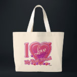 I Love My Best Friend pink/purple - hearts Large Tote Bag<br><div class="desc">I Love My Best Friend pink/purple - hearts</div>