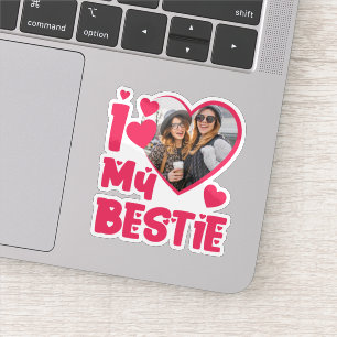I Love My Bestie Custom Photo Heart-Shaped Design