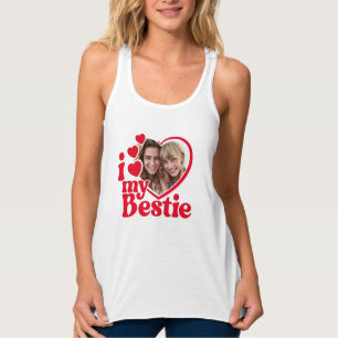 I Love My Bestie Photo Custom Singlet