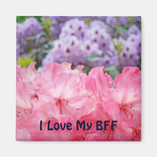 I Love My BFF magnet Bright Pink Rhodies magnet