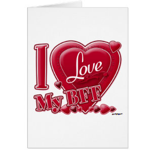 I Love My BFF red - heart