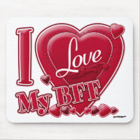 I Love My BFF red - heart