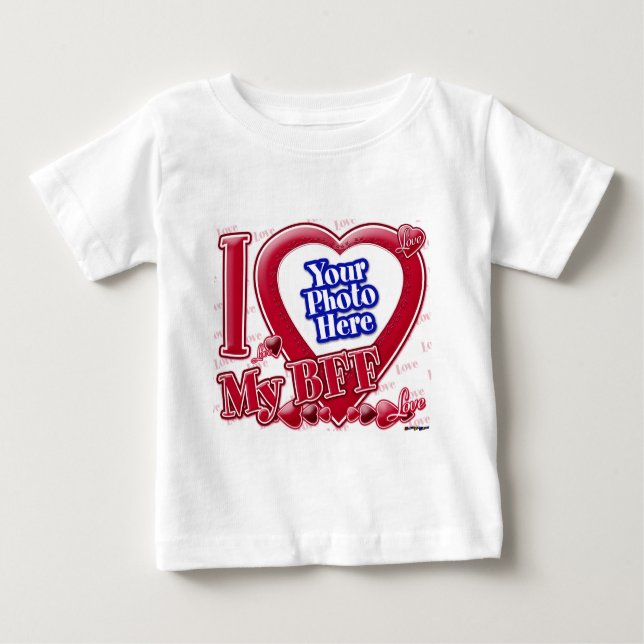 I Love My BFF red heart - photo Baby T-Shirt (Front)
