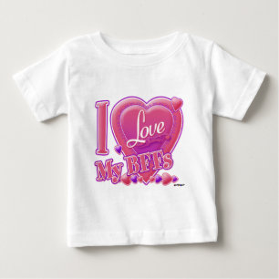 I Love My BFFs pink/purple - hearts Baby T-Shirt