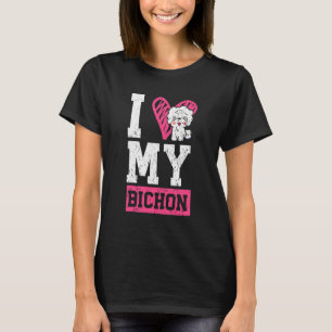 I Love My Bichon Frise Curly Hair Pup Puppy T-Shirt