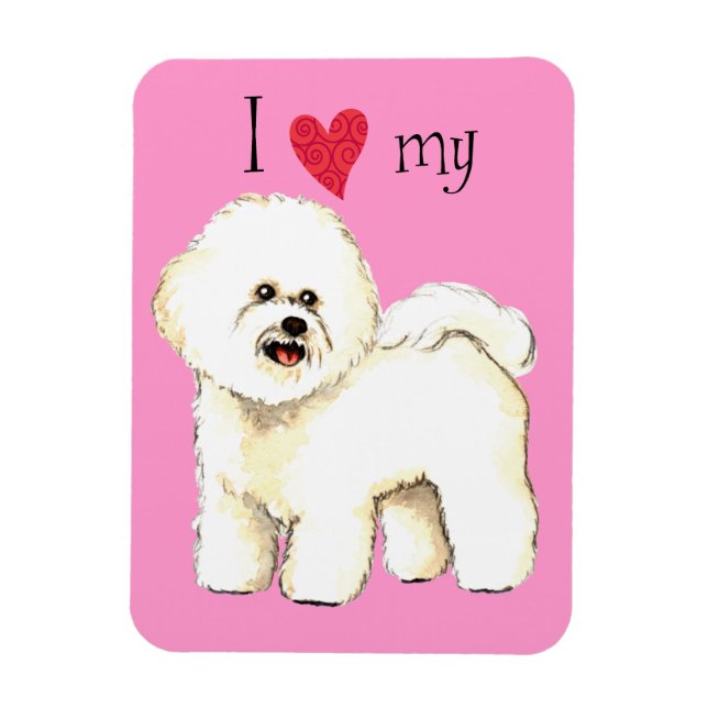 I Love my Bichon Frise Magnet (Vertical)
