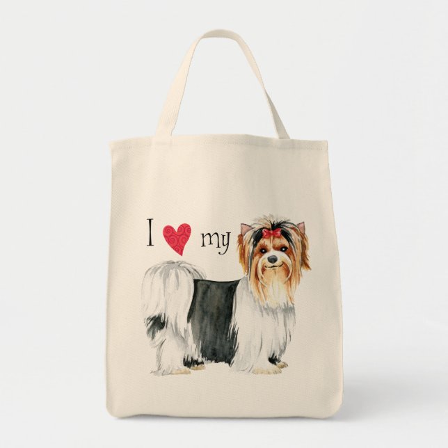 I Love my Biewer Terrier Tote Bag (Front)