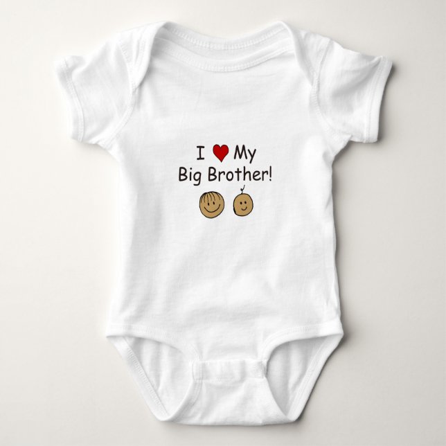 I Love My Big Brother! Baby Bodysuit (Front)