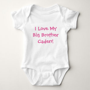 I Love My Big Brother Caden Baby One-Piece Outfit Bodysuit