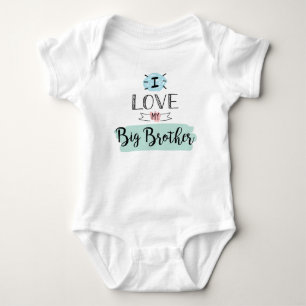 I Love My Big Brother Cute Baby Bodysuit