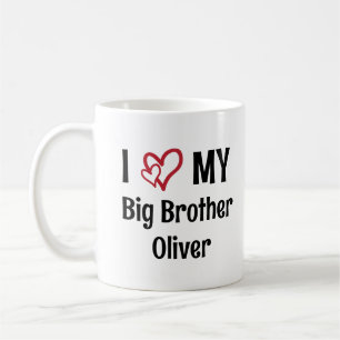 I Love my Big Brother Personalised Brother Name Coffee Mug