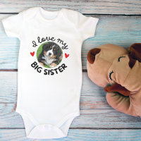  "I Love My Big Sister" with Custom Dog Photo