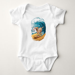 I Love My Big Sister with Labrador Retriever Baby Bodysuit