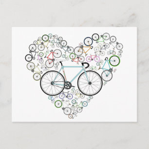 I Love My Bike Postcard