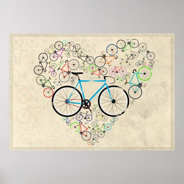 I Love My Bike Poster (Front)