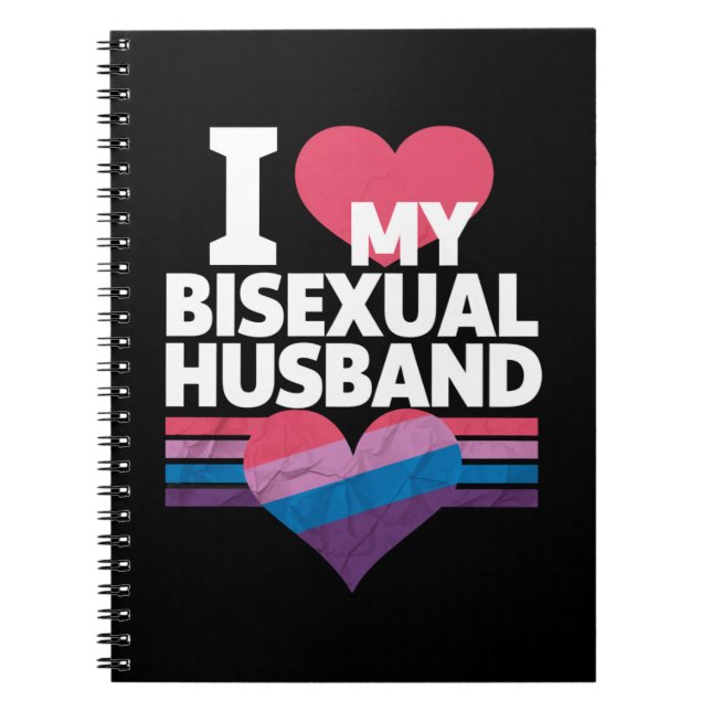 I Love My Bisexual Husband Bi Pride Bisexual Flag  Notebook (Front)