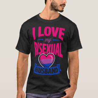 I Love My Bisexual Husband Cute Bi Pride Anniversa T-Shirt