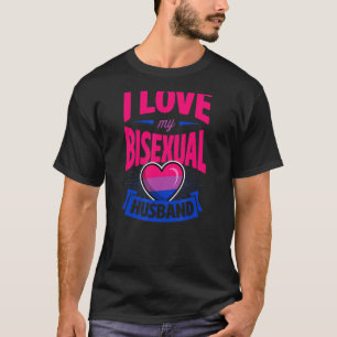 I Love My Bisexual Husband Cute Bi Pride Anniversa T-Shirt