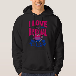 I Love My Bisexual Wife Cute Bi Pride Anniversary Hoodie