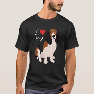 I Love My Black  Brown & White Basset Hound Dog   T-Shirt