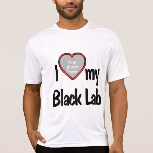 I Love My Black Lab Cute Red Heart Photo Frame T-Shirt
