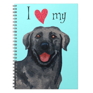 I Love my Black Lab Spiral Notebook