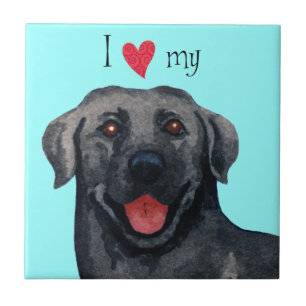 I Love my Black Lab Tile
