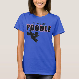 I Love My Black Poodle Tee Shirt Girls
