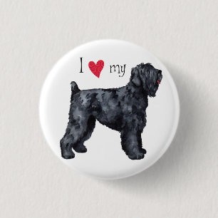 I Love my Black Russian Terrier 3 Cm Round Badge