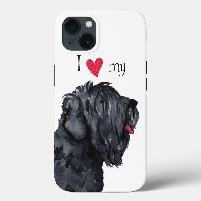 I Love my Black Russian Terrier Case-Mate iPhone Case (Back)