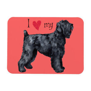 I Love my Black Russian Terrier Magnet