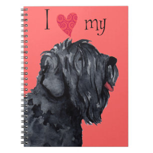 I Love my Black Russian Terrier Spiral Notebook