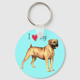 I Love my Boerboel Key Ring