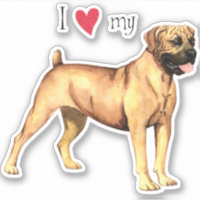 I Love my Boerboel Vinyl Sticker