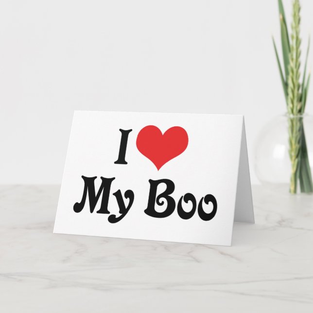 I Love My Boo Card (Front)
