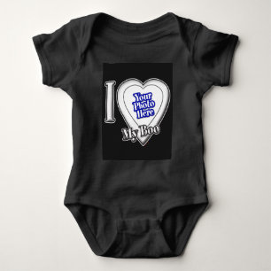 I Love My Boo With Your Photo Baby Bodysuit