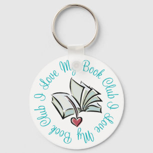 I Love My Bookclub Key Ring