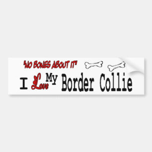 I Love My Border Collie Bumper Sticker