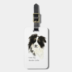 I love my Border Collie Dog Pet Animal Luggage Tag