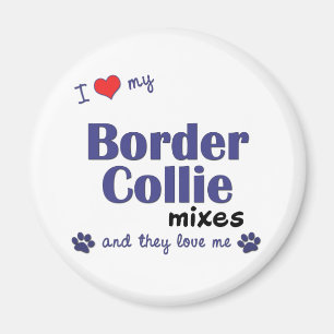 I Love My Border Collie Mixes (Multiple Dogs) Magnet